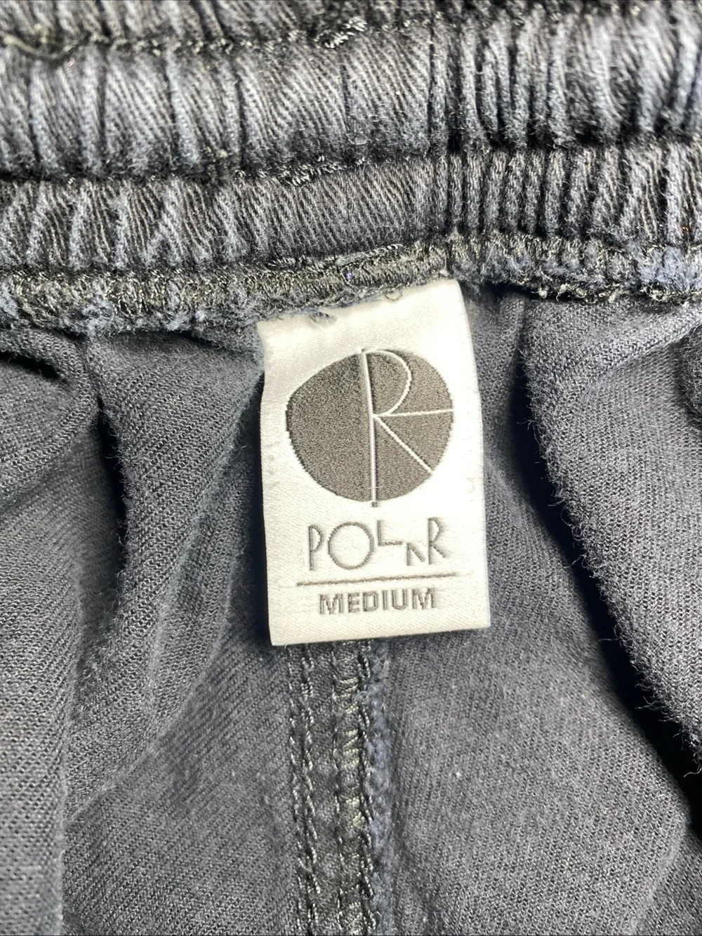 Polar Skate Co. Black Surf Pants Elastic Waist Drawstring Size Medium